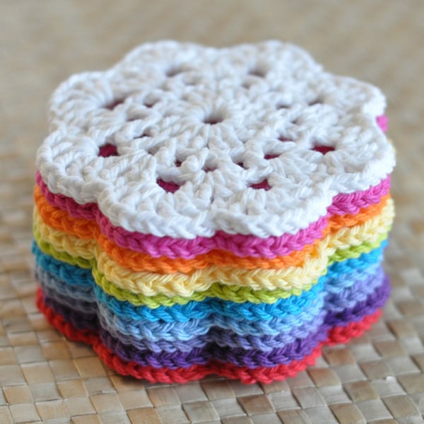 PDF Snowflower Lace Coaster Crochet Pattern