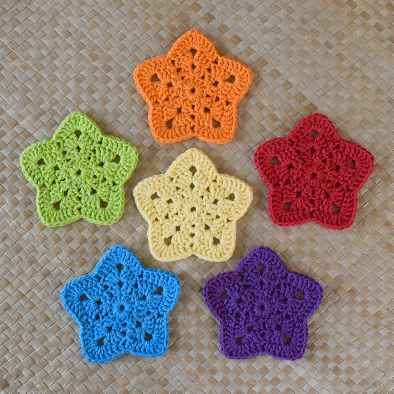 PDF Granny Super Star Coaster N Motif Crochet Pattern image 5