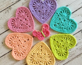 PDF Granny Heart Coaster N Motif Crochet Pattern