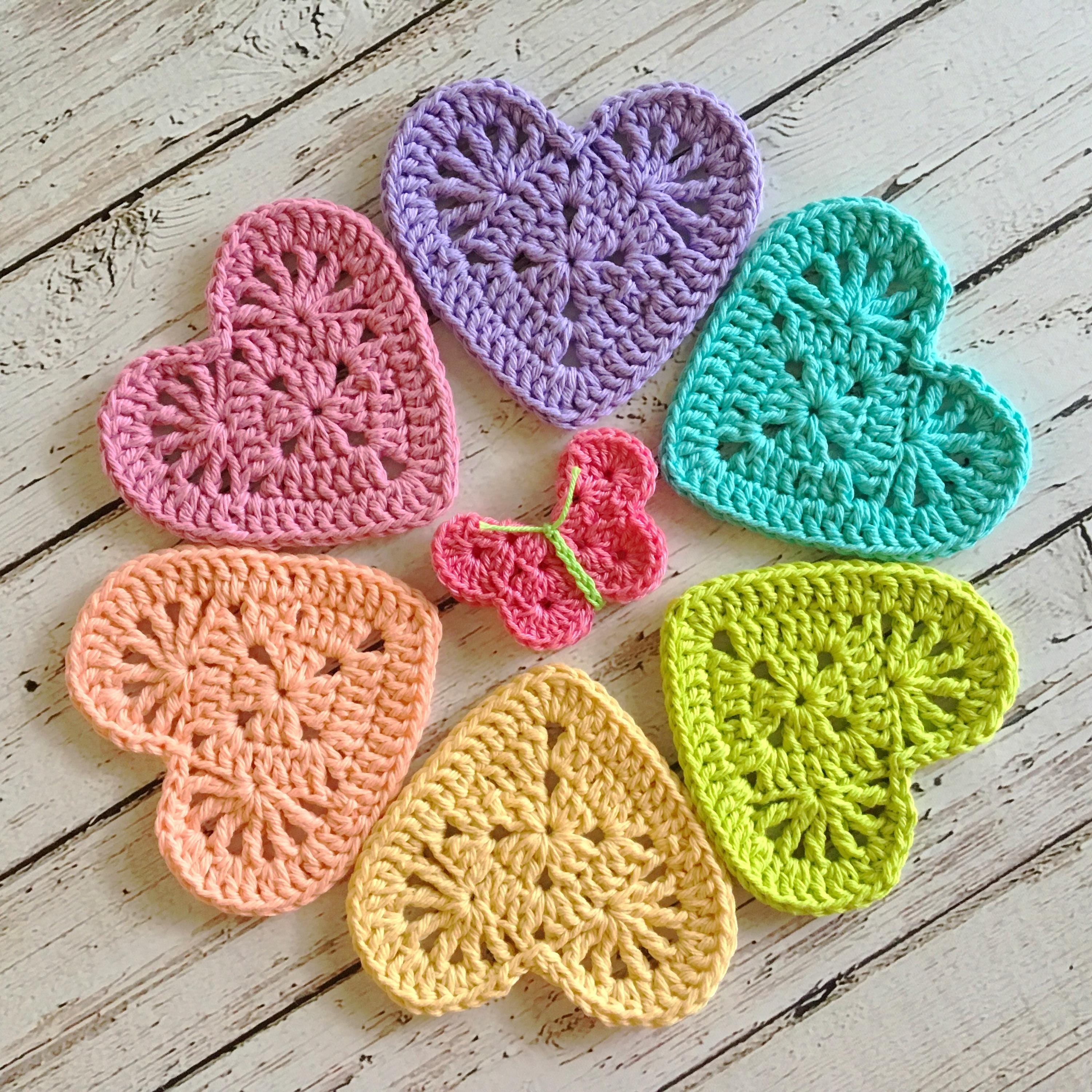 Granny Heart Coaster Pattern