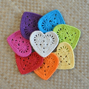 PDF Granny Heart Coaster N Motif Crochet Pattern