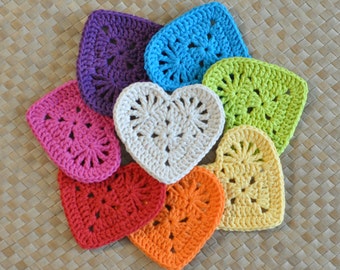 PDF Granny Heart Coaster N Motif Crochet Pattern