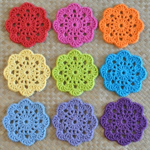 PDF Snowflower Lace Coaster Crochet Pattern image 2