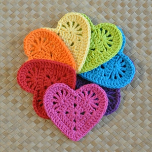 PDF Granny Heart Coaster N Motif Crochet Pattern image 4