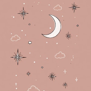 Simple Moon iPhone wallpaper, Pink iPhone wallpaper, Pastel Wallpaper for iPhone, Digital Download, aesthetic wallpaper