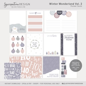 Zakkaarten | Winter Wonderland deel 2: digitaal scrapbooking • Project Life • Journal (prettige kerstdag sneeuw gezellige winter december kerst)