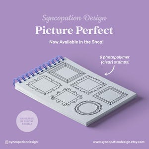 Clear Stamp Set | Picture Perfect (4x6) : 6 stamps for scrapbooks, journals, planners, card making