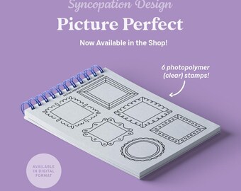 Clear Stamp Set | Picture Perfect (4x6) : 6 stamps for scrapbooks, journals, planners, card making