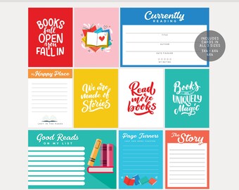 Pocket Cards | Book Lovers : Digital Scrapbooking (Reading Read Books Bookworm Fiction Library Bookish Book Librarian Banned Readers)