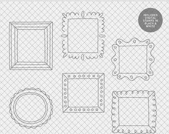 Digital Stamps | Picture Perfect : PNGs + brushes for scrapbooking, planners, journals, card making