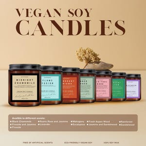 Custom Handmade Scented Candles Personalized Luxury Soy Wax Candles Customizable Aromatherapy Gifts, Long-Lasting & Eco-Friendly | 4GiftSake