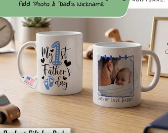 Custom Photo Mug, First Father's Day Gift, Dad Nickname Keepsake
