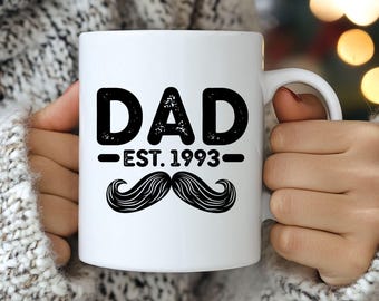 Custom Dad EST. Mug, Personalized Father's Day Gift