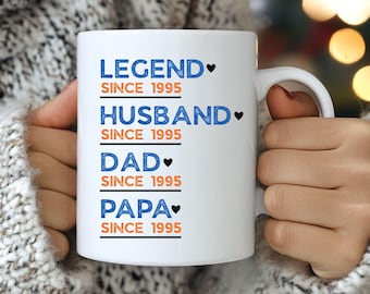 Personalized Dad Mug, Husband Gift, Custom EST Date