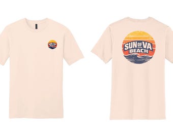 Sun of VA Beach Shirt, Coastal Sunset Graphic Tee, Virginia Beach Summer