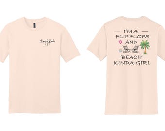 Beach Babe 757 Flip Flops Beach Girl T-Shirt, Summer Coastal Vibes Tee