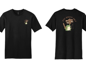 Frog Adventurer T-Shirt, Side Quests Only Gamer Tee, RPG Graphic Shirt