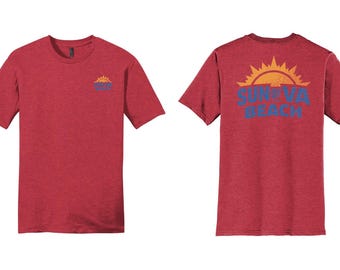 Sun of VA Beach Shirt, Coastal Sunset Graphic Tee, Summer Vacation Apparel