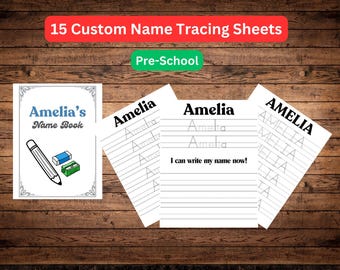 Custom Preschool Name Tracing Sheet | Handwriting Practice Sheets | Learn to Write Name