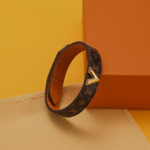 S925 silver gold plated bracelet, vintage leather strap women's bracelet, exquisite bracelet for her birthday gift