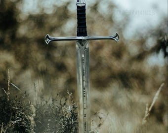 König Aragorn Schwert mit Scheide | Meisterschwert Replica | Episches Fantasy-Schwert für Cosplay, Sammler & Display, Geschenk für Ihn