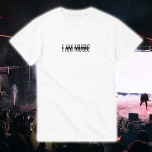Camiseta "I AM MUSIC" - Merchandising del álbum Playboy Carti, camiseta de hip hop, ropa de concierto elegante para fans