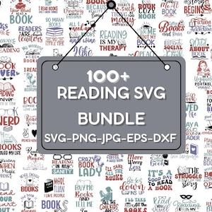 Book Reading SVG Bundle | Retro Reading Png SVG PDF | Book Lover Clipart | Digital Download | Book Worm svg | Instant Download