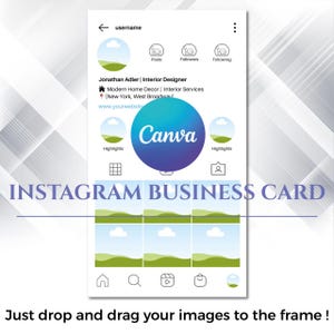 Maqueta de tarjeta de presentación de Instagram Canva - Plantilla gráfica - Instagram 2025