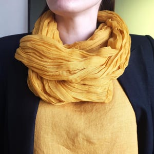 Gauze Scarf: Soft Light Scarf for Spring & Summer, Elegant Boho Style, Semi-Sheer Polyester, 3 Colors Available