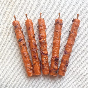 Herbal bee wax Orange candle, Natural beeswax candles, Joy candle, Handmade, Ritual candle for joy, Candle magick, Easter candle