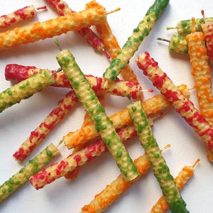 蜜蝋の小さなキャンドル、クリスマスや誕生日のキャンドルを飾る