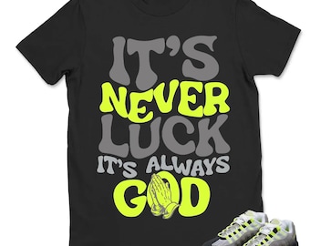Matchande t-shirt Air Max 95 Big Bubble Neon Gul Svart Cool Grå 2026 OG T-shirtmatch Det har aldrig tur, Matchande t-shirts Air Max 95 Neon