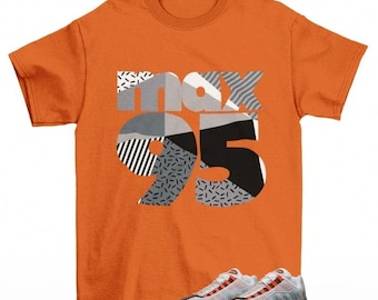 MAX 95-tröja som matchar Air Max 95 Bright Mandarin, matchande Air Max 95 Bright Mandarin-sneakertröja, Jordan Match-tröja