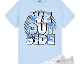 Matchande skjorta med Air Max 90 Terrascape vit krokodilblå skjorta, AM90 vit krokodilblå matchande t-shirt, matchande MAX 90 skjorta