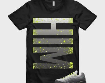 Koszulka pasująca do Air Max 95 Big Bubble Neon Yellow Black Cool Grey 2026 OG T Shirt pasuje do niego, Koszulki pasujące do Retro Air Max 95