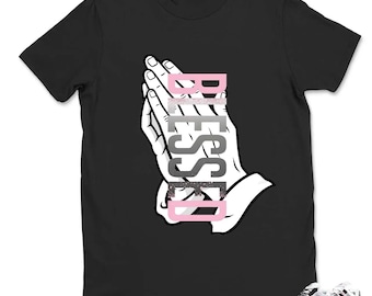 Matchande skjorta med Air Max 95 rosa skum, svartvit OG Big Bubble, matchande skjorta med Air Max 95 rosa skumsneaker, Jordan Match-tröja