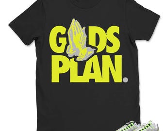 Matchande t-shirt med Air Max 95 Big Bubble Neon Gul Svart Cool Grå 2026 OG T-shirt som matchar Guds plan, Matchande t-shirts med Air Max 95