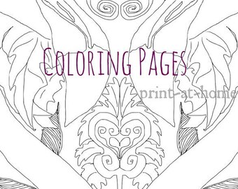 Flamingo Adult Coloring Page 5 Instant Download Art Print Stay Weird Gift Printable Sheet Animal