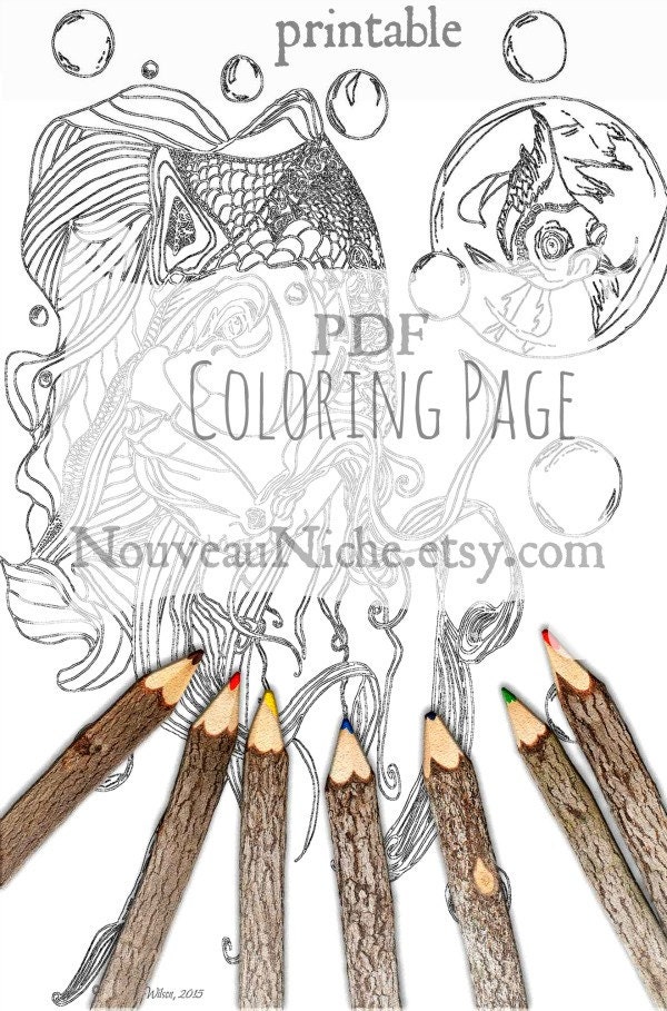 Adult Coloring Page Printable Sheet Mindfulness Gift