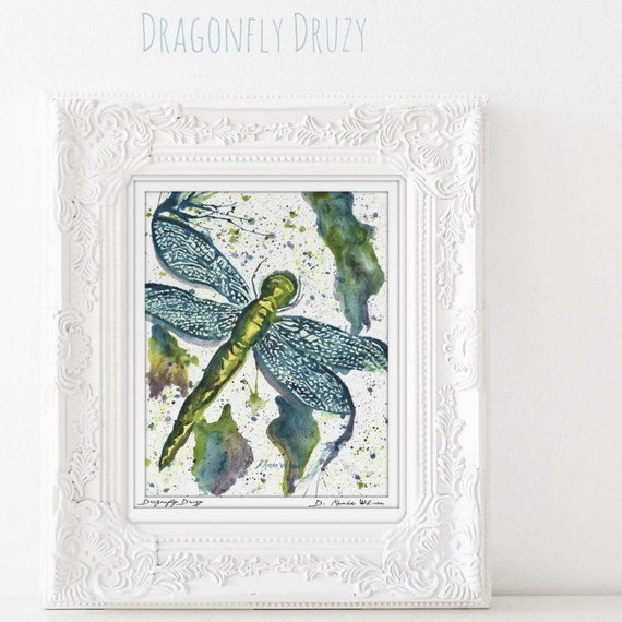 Dragonfly Art Watercolor Limited Edition Wall Art Prints, Valentine Gift for Sister, Meaningful Gifts For Mom