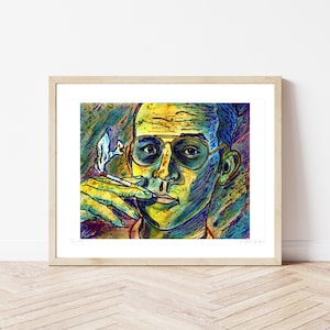 The Weird Turn Pro, Hunter S Thompson Wall Art Prints, Aesthetic Indie Room Decor, Fear and Loathing in Las Vegas, Journalism Gift image 1