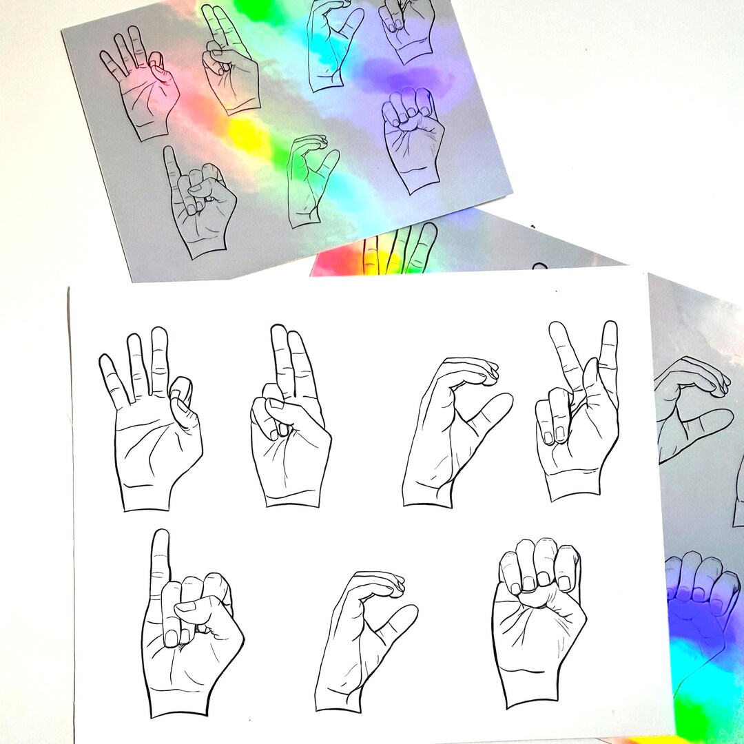 ASL Hands FK Ice Sticker - Etsy