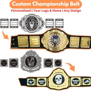 Custom Championship Belt, Personalized Wrestling Boxing Adult Title Trophy Champion Belt