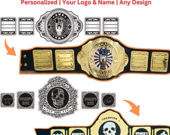 Custom Championship Belt, Personalized Wrestling Boxing Adult Title Trophy Champion Belt