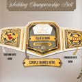Custom Wedding Celebration Championship Belt - Personalized Gift for Bride and Groom - Unique Marriage Keepsake - Wedding Party Décor product logo