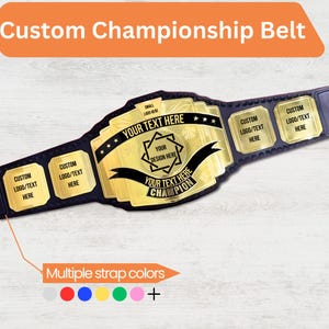 Custom Championship Belt, Personalized Wrestling Boxing Adult Title Trophy Champion Belt
