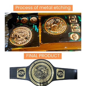 Custom Championship Belt, Personalized Wrestling Boxing Adult Title Trophy Champion Belt image 6