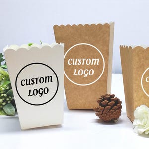 Aanpasbare popcornemmer voor feestjes, popcorndozen met zakelijk merklogo, relatiegeschenken, voor kantoorbedrijf