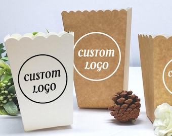 Customizable Party Popcorn Bucket, Business Brand Logo Popcorn Boxes, Corporate Gifts, For Office Company