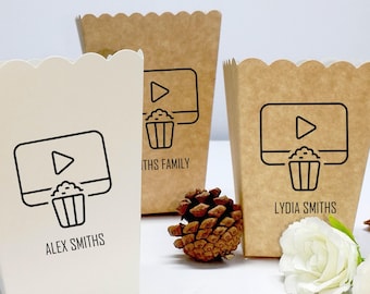 Seau à pop-corn personnalisé pour une soirée cinéma : cadeau de fête de famille personnalisé